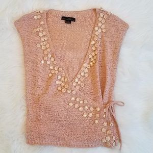 CUE Rohit Gandhi + Rahul Khanna Knit Wrap Top